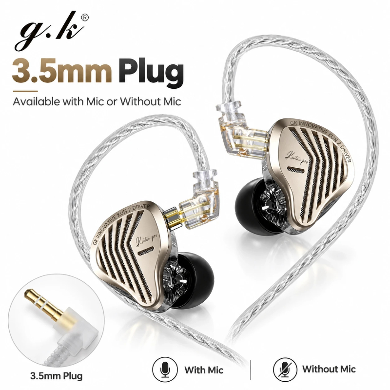 Audiophile Headphone Wired - GK KUNTEN PRO KUN 2 ドライバー搭載