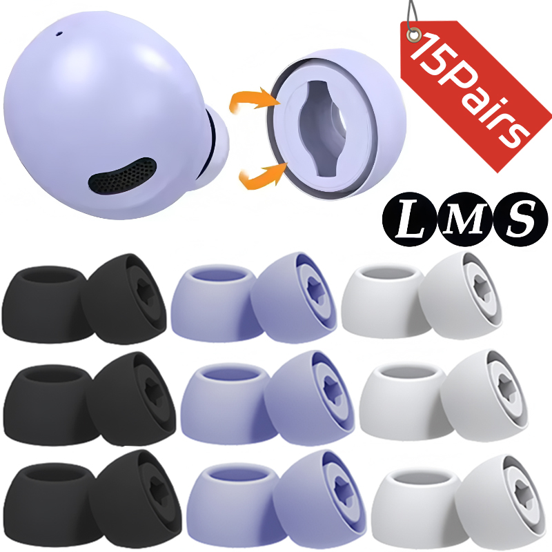 Earphone Foam Tip - サムスンギャラクシーバッドプロ用のシリコンイヤーチップ,交換用イヤーキャップ,ワイヤレスヘッドセット,ノイズリダクション,s,m,l
