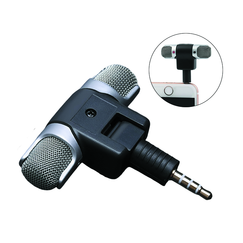 Audiophile Headphone Wired - スマートフォン用ミニステレオマイク、携帯電話録音、スタジオマイクインタビュー、3.5mmジャック
