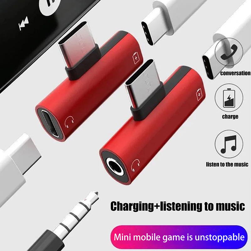 USB Type-C - 3.5mmヘッドホン変換アダプター - Earphone Splitter Jack のレビューと価格